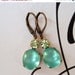 Memorial Day SALE 15% Off Bridesmaids Jewelry Aqua Earrings Vintage Beach Wedding Bridal Party Accessories ARIEL