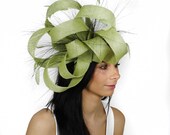 Ralitza Lime Fascinator Hat for Weddings, Races, and Special Events With Headband
