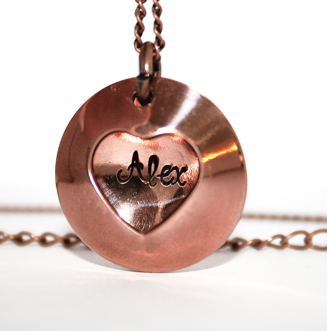 Heart Cut Out Copper Locket