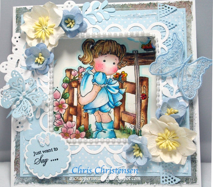 Magnolia Tilda Handmade Birthday Card