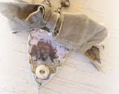 Soldered Angel Heart Necklace with Crystal Chain