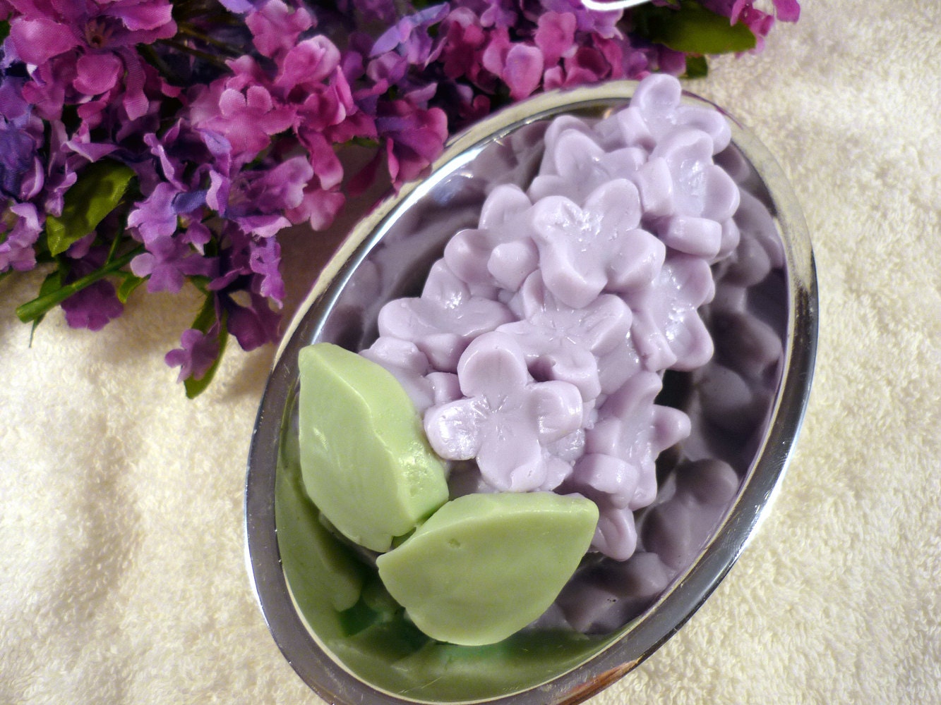 Handmade Lilac Flower Soap