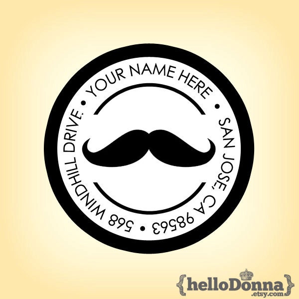 Custom ADDRESS Pre-Designed Art Wood Mounted Rubber Stamp - 1.5 x 1.5 in - Branding, Packaging, Party, Wedding - AC002