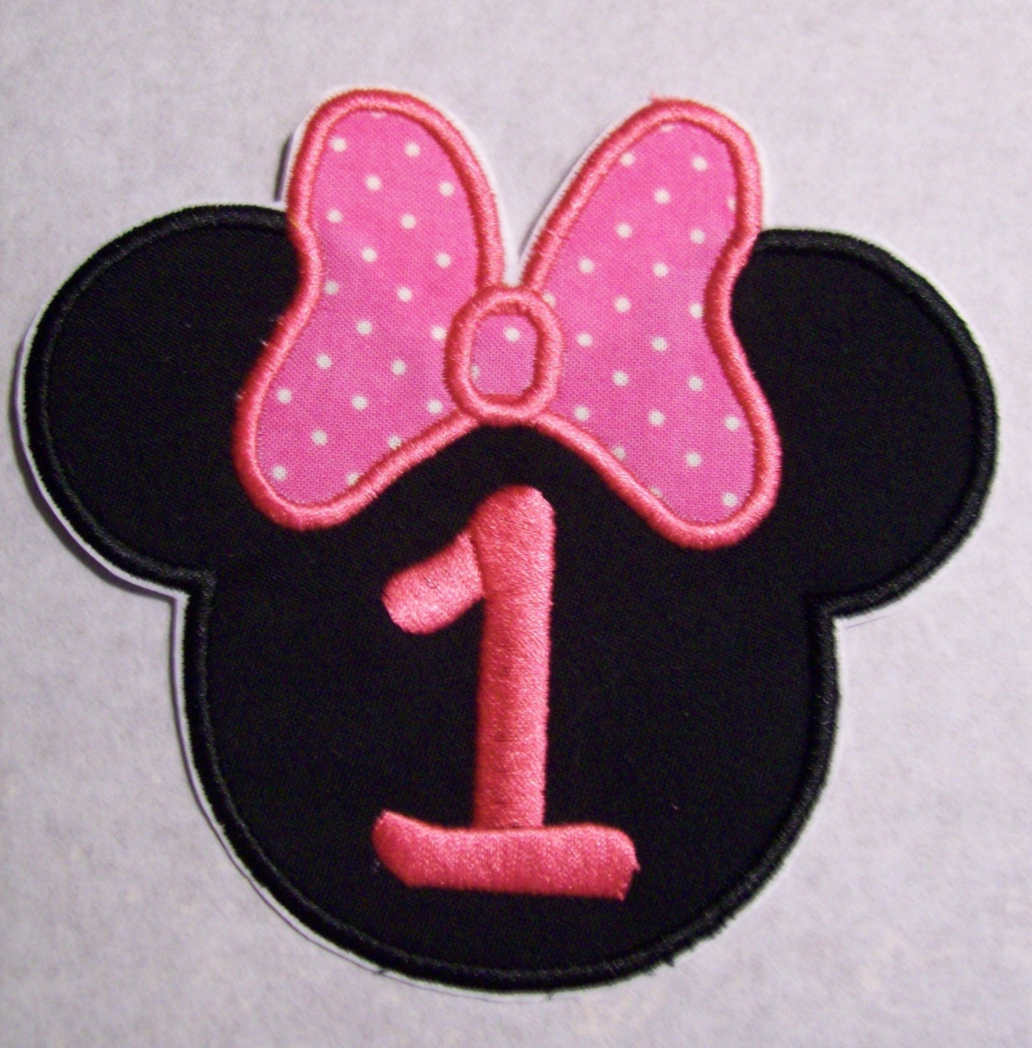 Iron On Applique -  Mouse Head Large