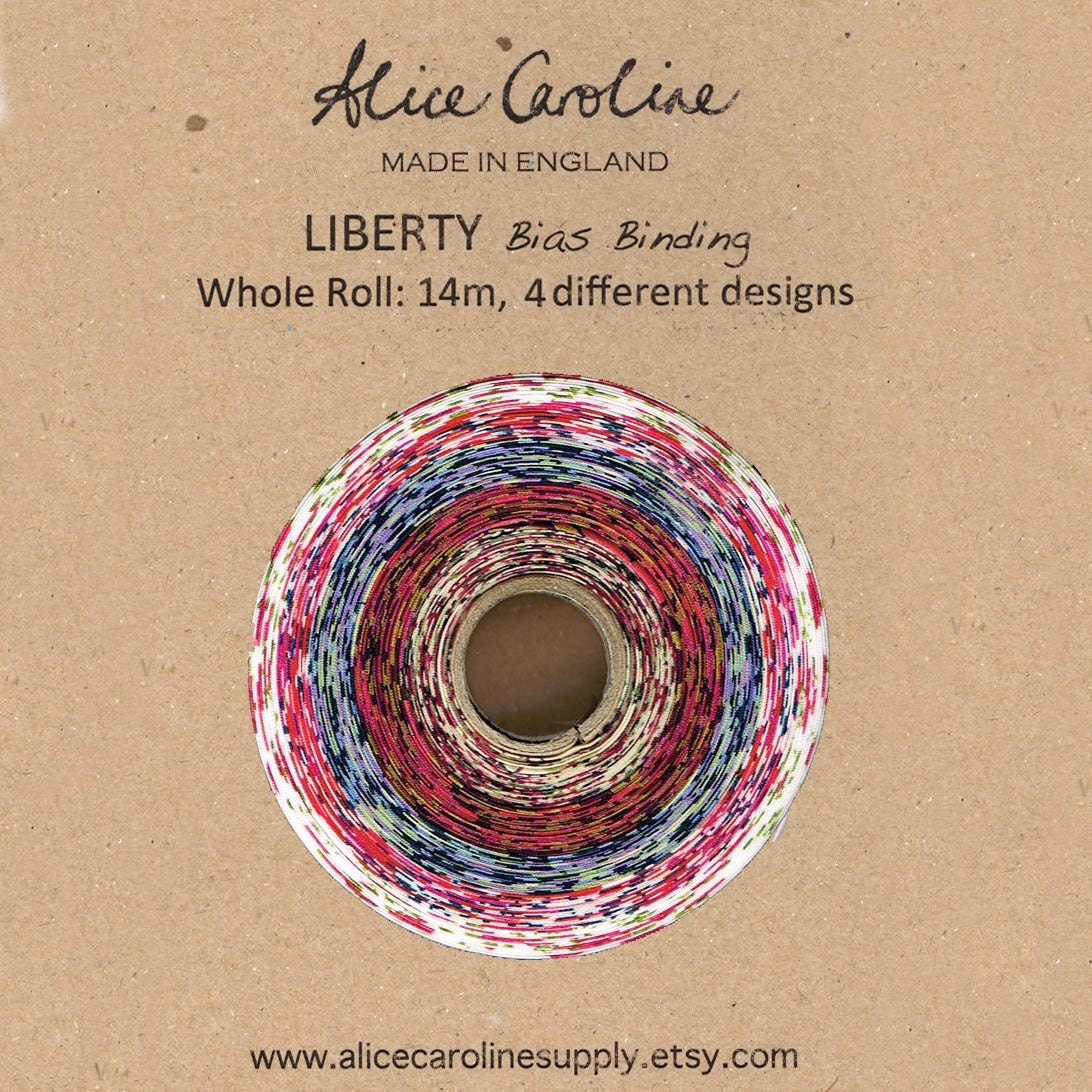 Bias Binding: Liberty of London Tana Lawn Fabric 5/8 inch (1.5cm) wide