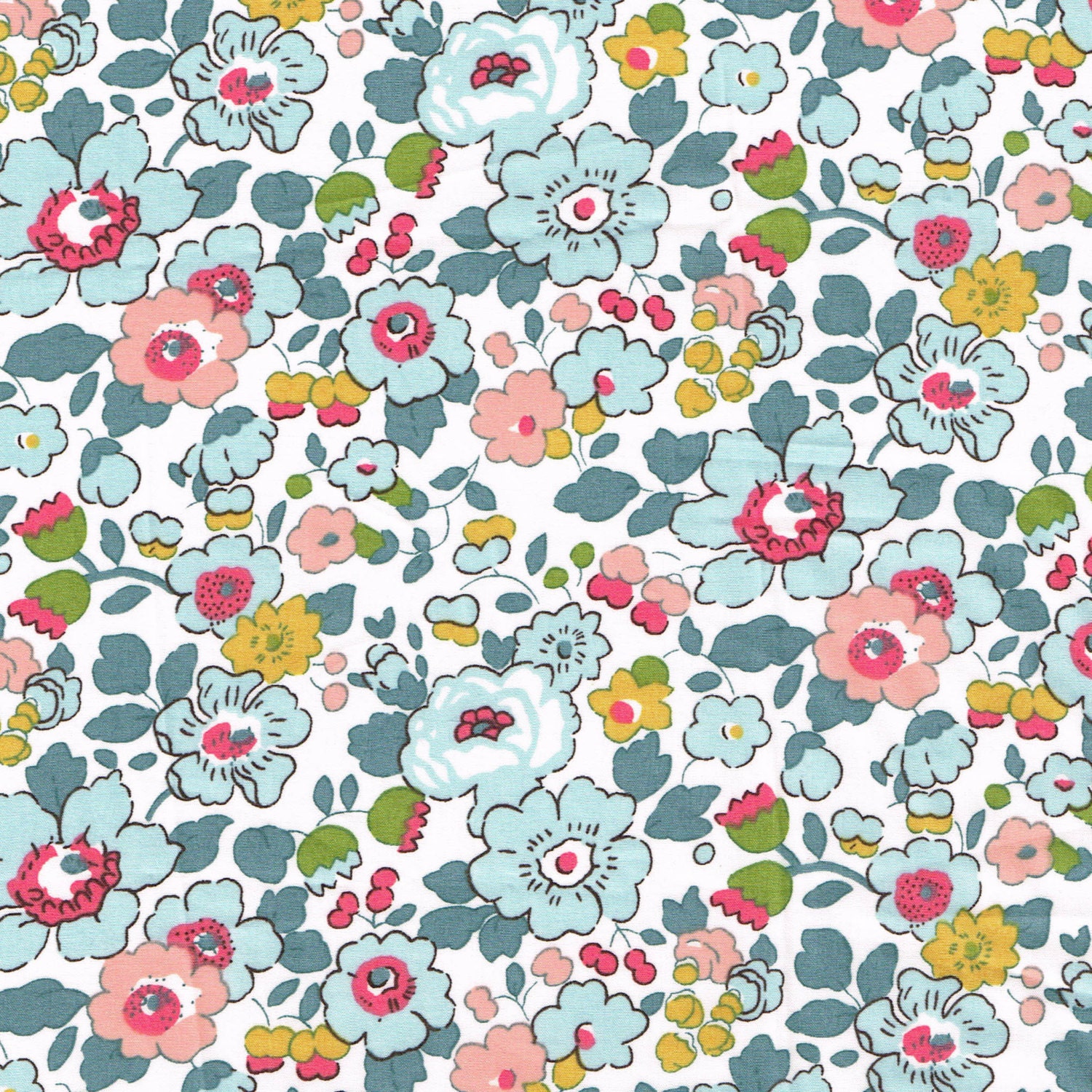 Betsy Pale Blue LIberty of London fabric Fat Quarter