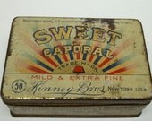 Vintage Sweet Caporal 50 Cigarette Tin collector's edition antique