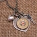 Shotgun Casing Jewelry - Shot Through the Heart - Silver Heart Pendant w/ Winchester 28 Gauge Shotgun Shell, Gun & Heart Charm