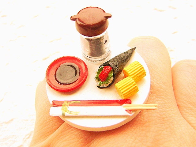 Sushi Ring Japanese Food Jewelry