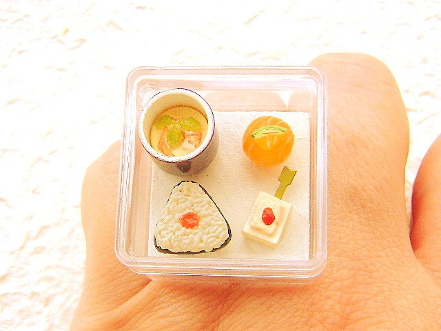 Sushi Ring Traditional Japanese Food Onigiri Chawan mushi