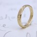 recycled 10k yellow gold womens wedding band ring . scroll eco friendly ethical wedding ring . ready to ship size 7.5