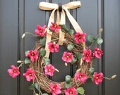 Mother's Day Wreath,Spring/Summer Wreaths, Wreath, Spring Decor, Burlap Ribbon, Etsy Wreaths, Outdoor Wreaths