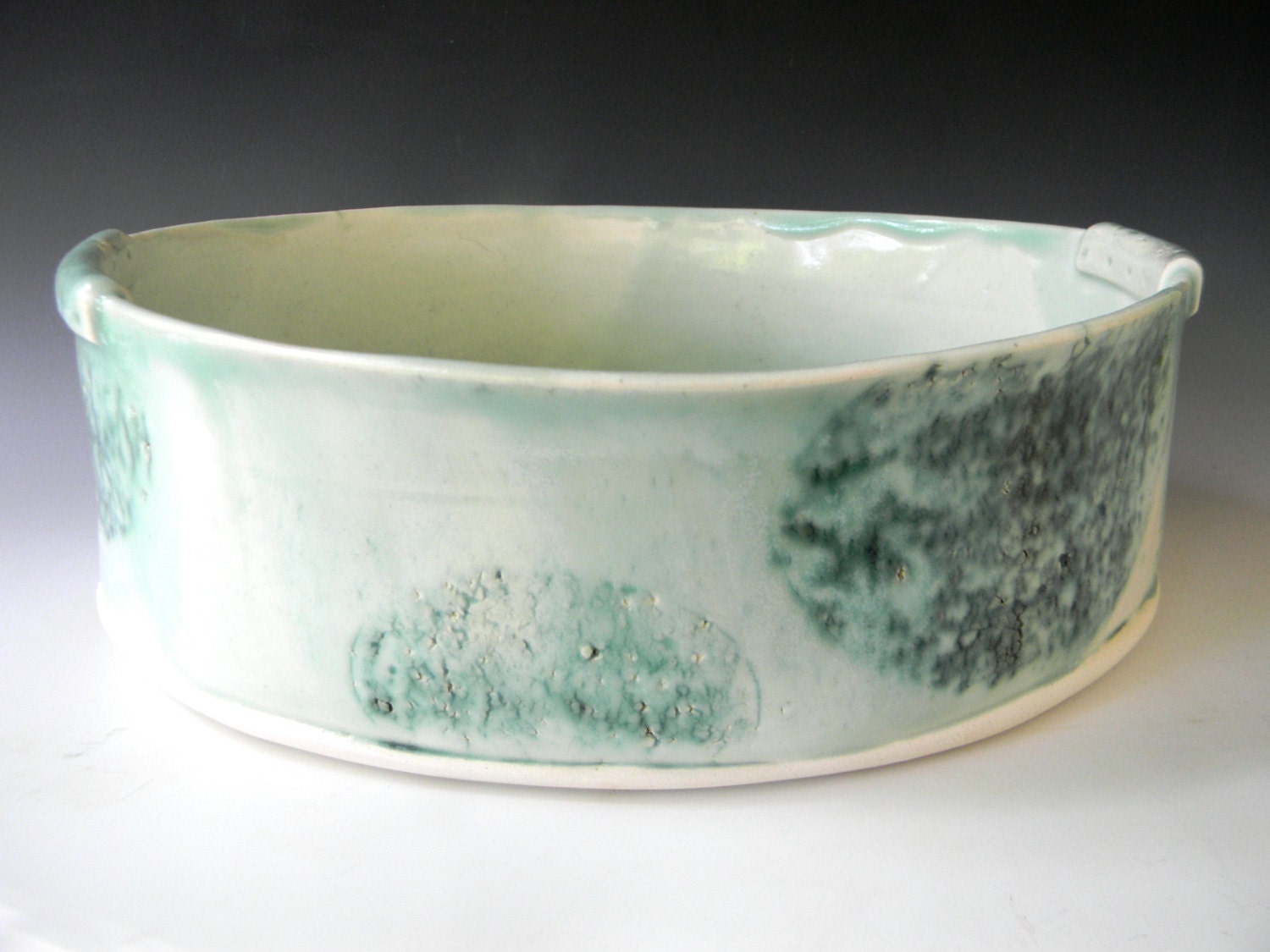 Large Hand Built Oval Fruit Bowl