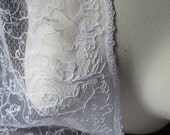 Embroidered Lace in White for Bridal, Dedication or Baptism Gowns,  Lingerie