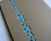 SET of 4 Butterfly Border on Kraft Cards. Your Colour Choices Listed. Can Also be Commissioned. A2 Size.