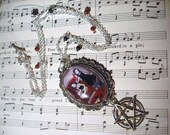 Gothic Art Pendant & Pentagram Charm - Sisters And Secrets