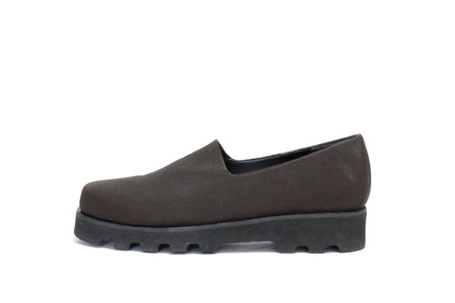 Vtg 90's Minimal Platform Slip Ons 7