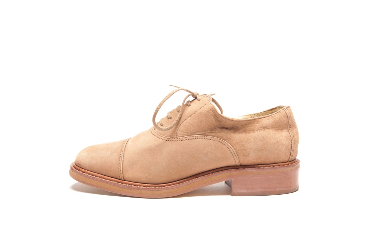 VTG Gap Nude Leather Oxfords 6.5