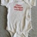I have a Michigan in my Diaper- White and Red Ohio State Baby Onesie