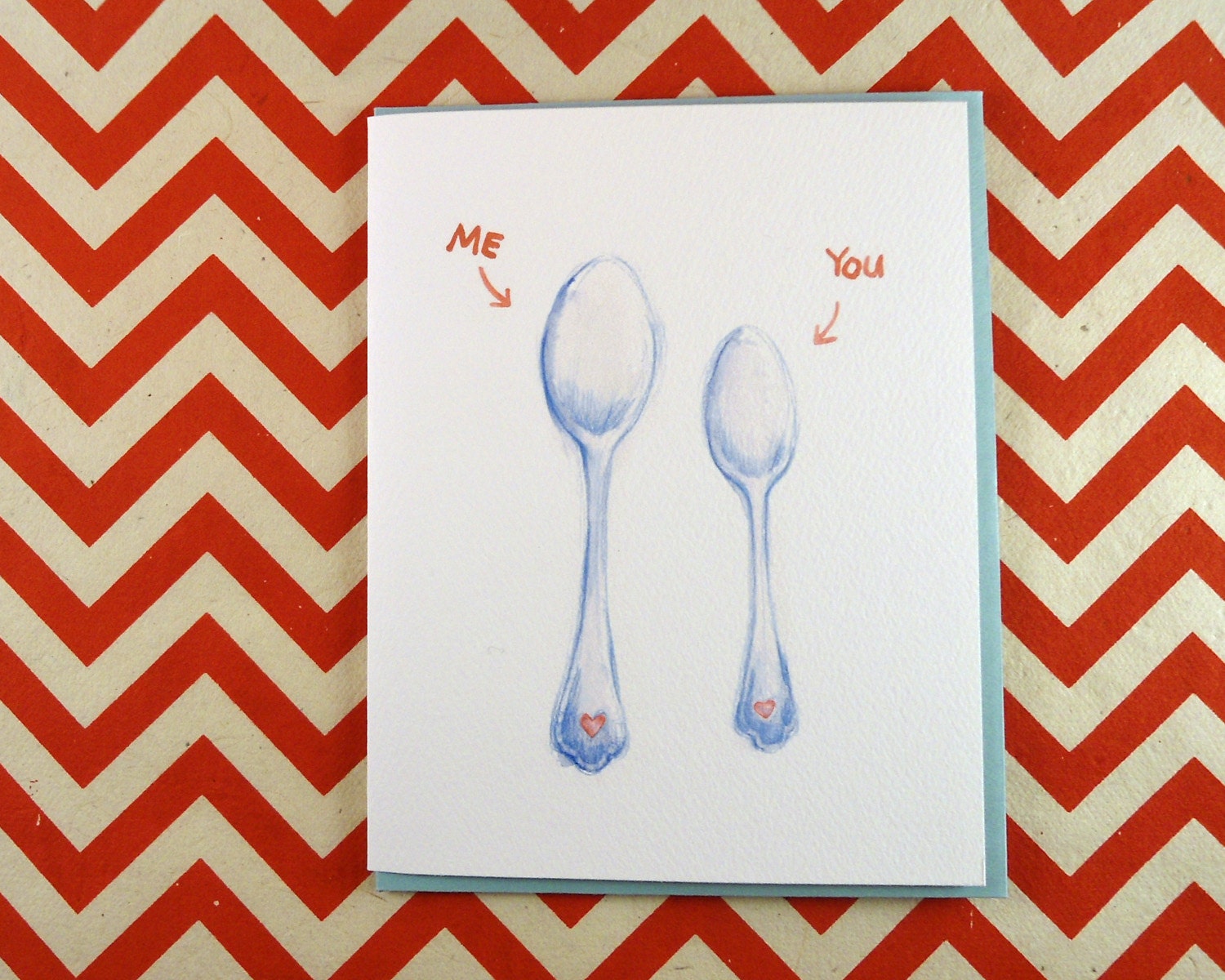Let's Spoon Greeting Card - perfect for celebrating an anniversary, Valentine's Day, Love