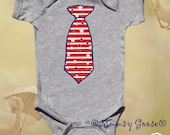 4th of July Onesie Forth of July Tie Onsie Necktie Romper by Mumsy Goose