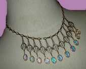 lovely 1960s bib necklace - charity for animals