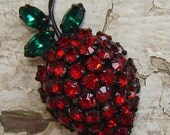 bright 'n beautiful rhinestone strawberry brooch - charity for animals