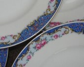 1920s Victoria Czecho-Slovakia roses and flowers salad or dessert plates - charity for animals