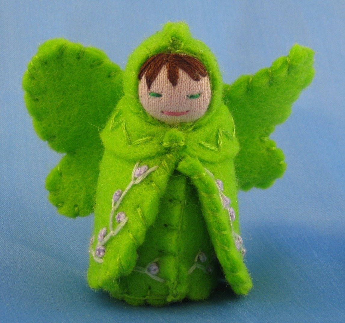 Chartreuse Green Fairy Doll- Waldorf Inspired