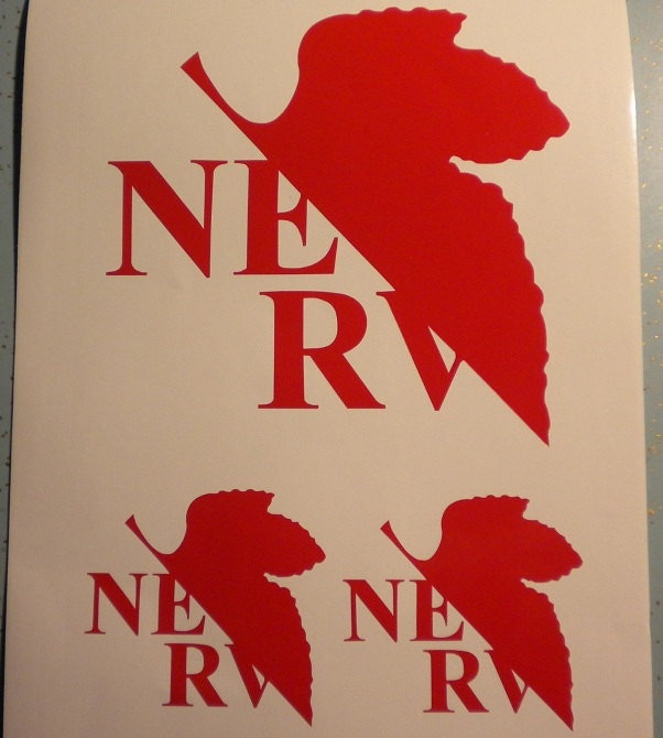 3x Evangelion Nerv vinyl decal stickers anime laptop window Neon Genesis