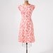 1950's Modern Art Dress Rayon Pink Mosaic Print Eames Style Mid Century Modern