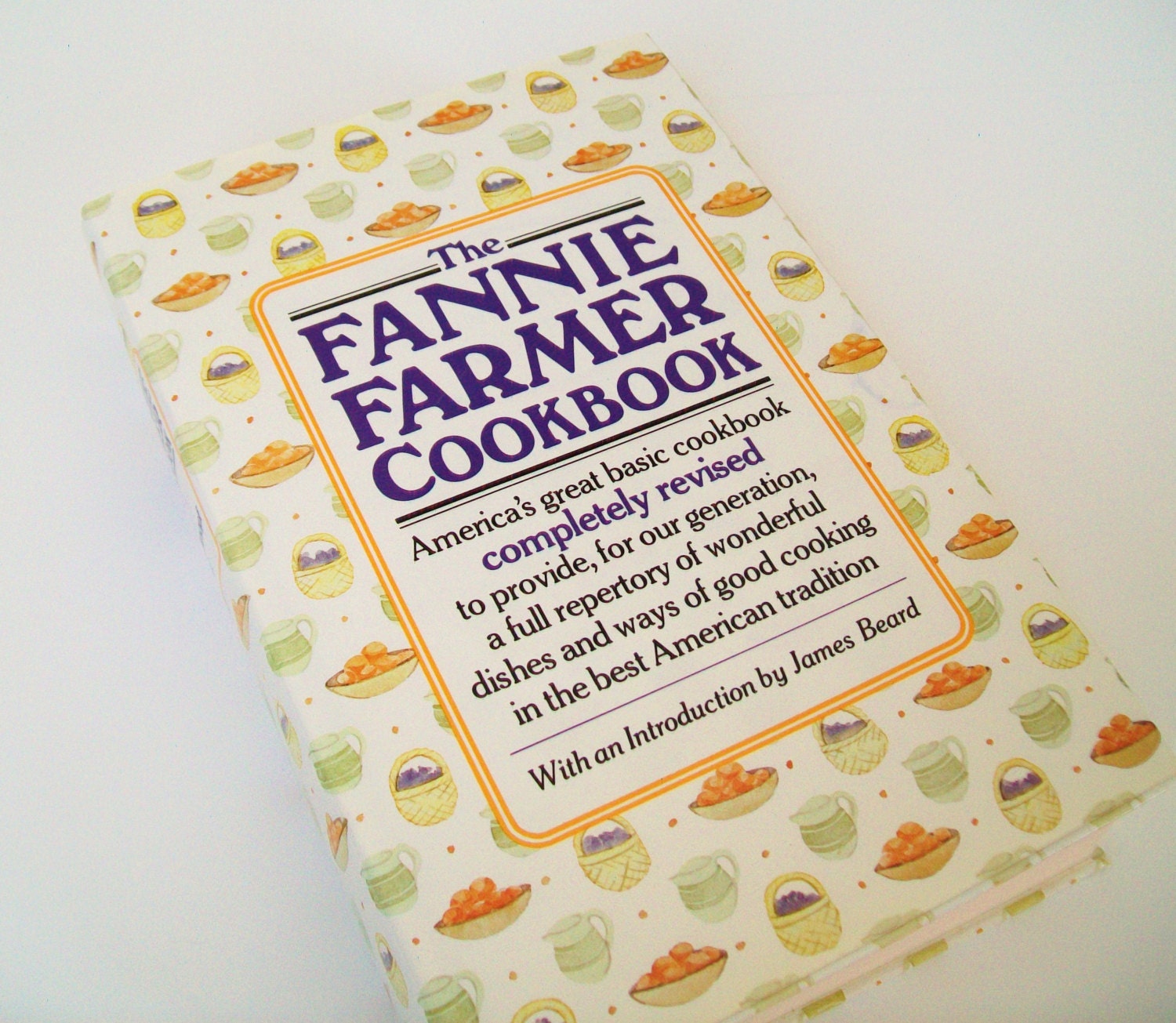 Vintage Cookbook Fannie Farmer 1987 Twelfth Edition 1980s Classic General Thick Cook Book Recipes Collection