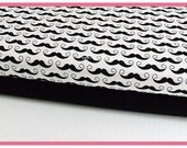Riley Blake Geekly Chic Mustaches in Cream and Michael Miller Cotton Couture Solid in Black 2 yards