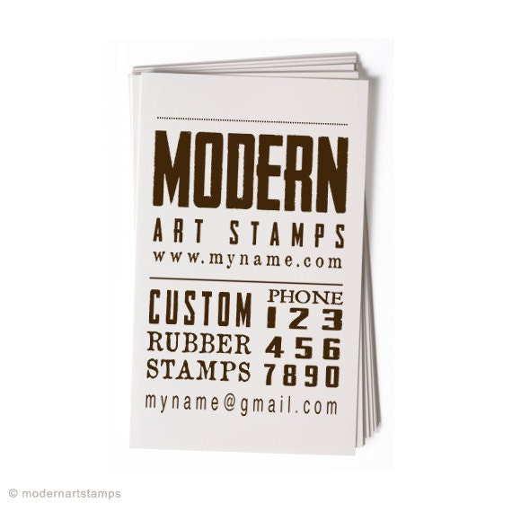 Custom Business Card Stamp - Custom Rubber Stamp - Personalized Stamp - Custom Stamp - Vintage Style - BC61
