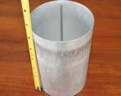 Seamless aluminum candle pillar mold 4" x 6.5" with wick pin