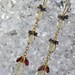 Scapolite Long Dangle Earrings Iolite Garnet 14k Gold Fill Gemstone Wire Wrapped Earrings