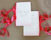 Printable 4 Page Booklet Wedding Program- Choose from 40 designs