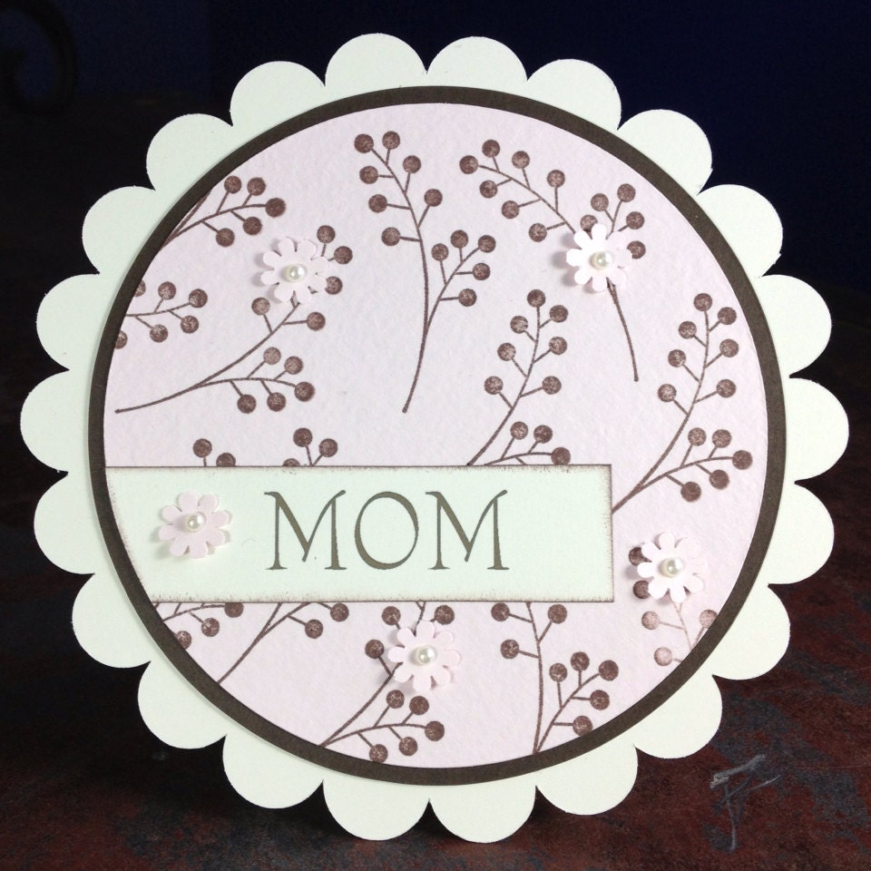 I Love You Mom Card Blank Card Stationery Love Stationary Thinking of You Note by Lime Green Rhinestones