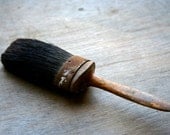 The Brush Off - Large Vintage Horsehair Brush - Painters Brush - Rustic - Home Decor - Black - Brown