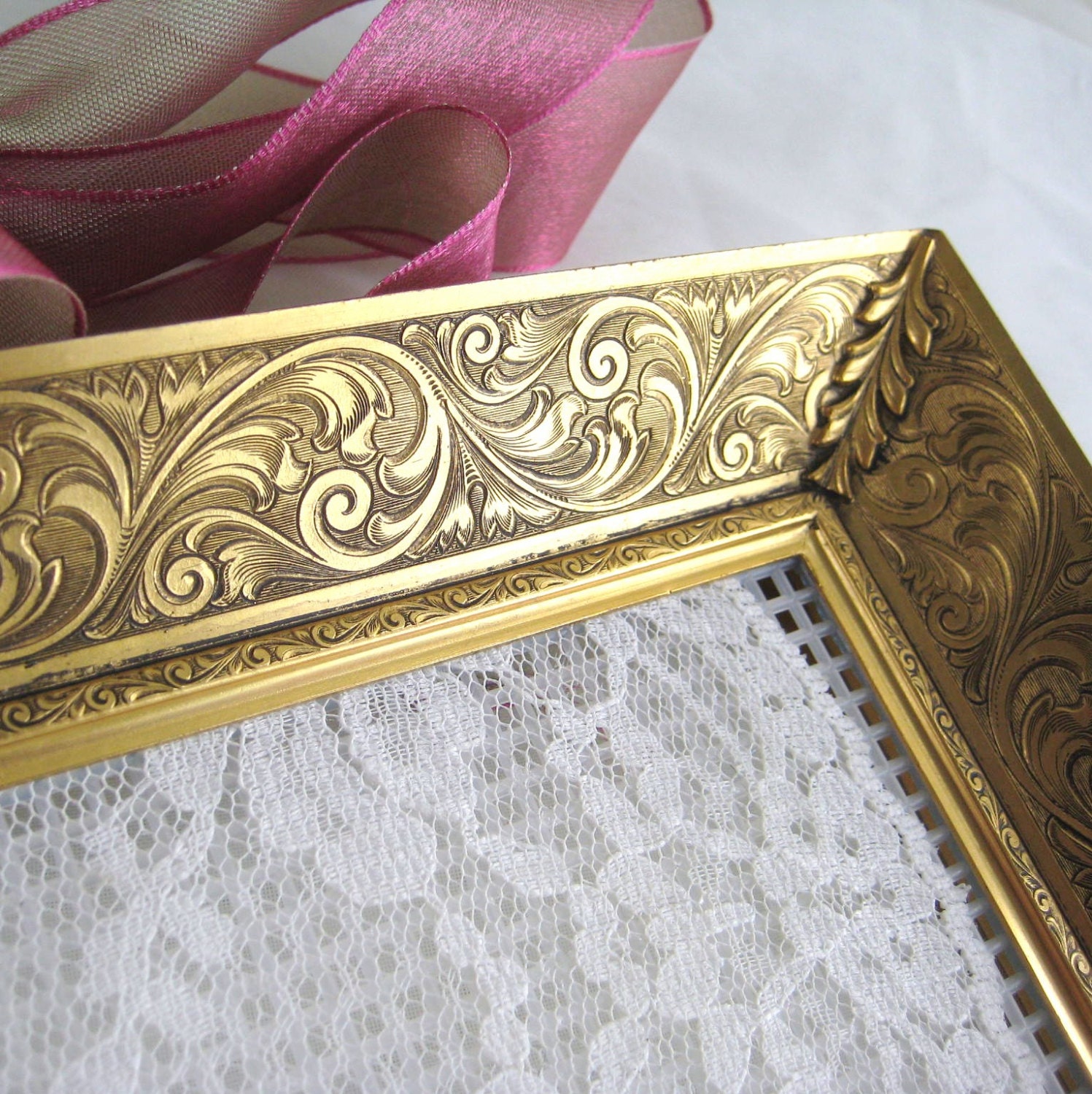 Earring Holder Jewelry Display Organizer Repurposed Vintage Picture Frame