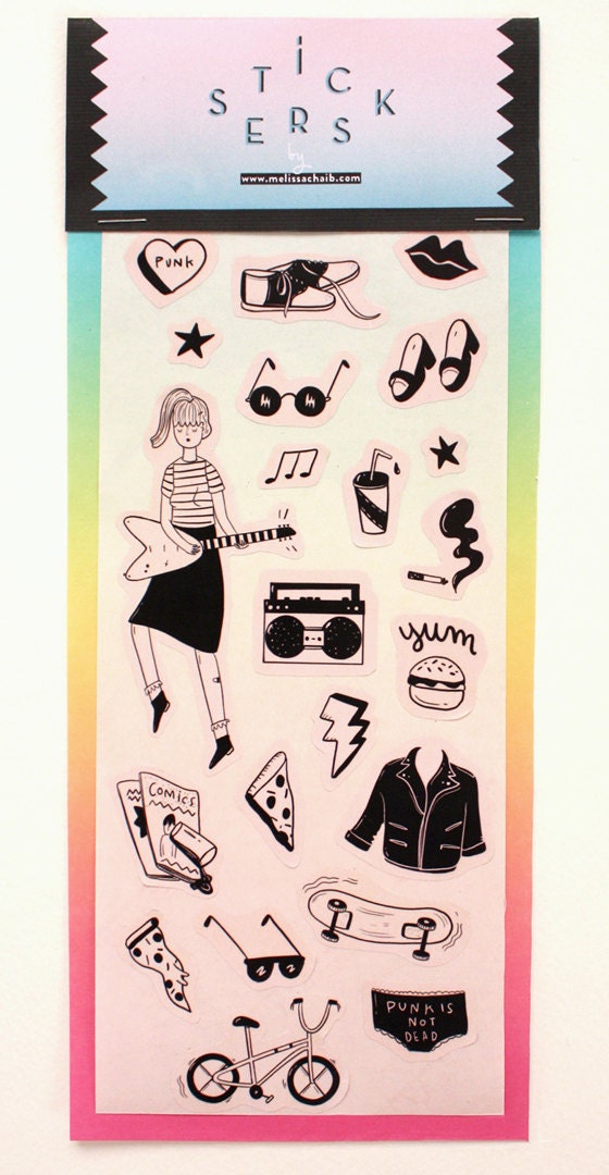 Girl goes Punk Sticker set