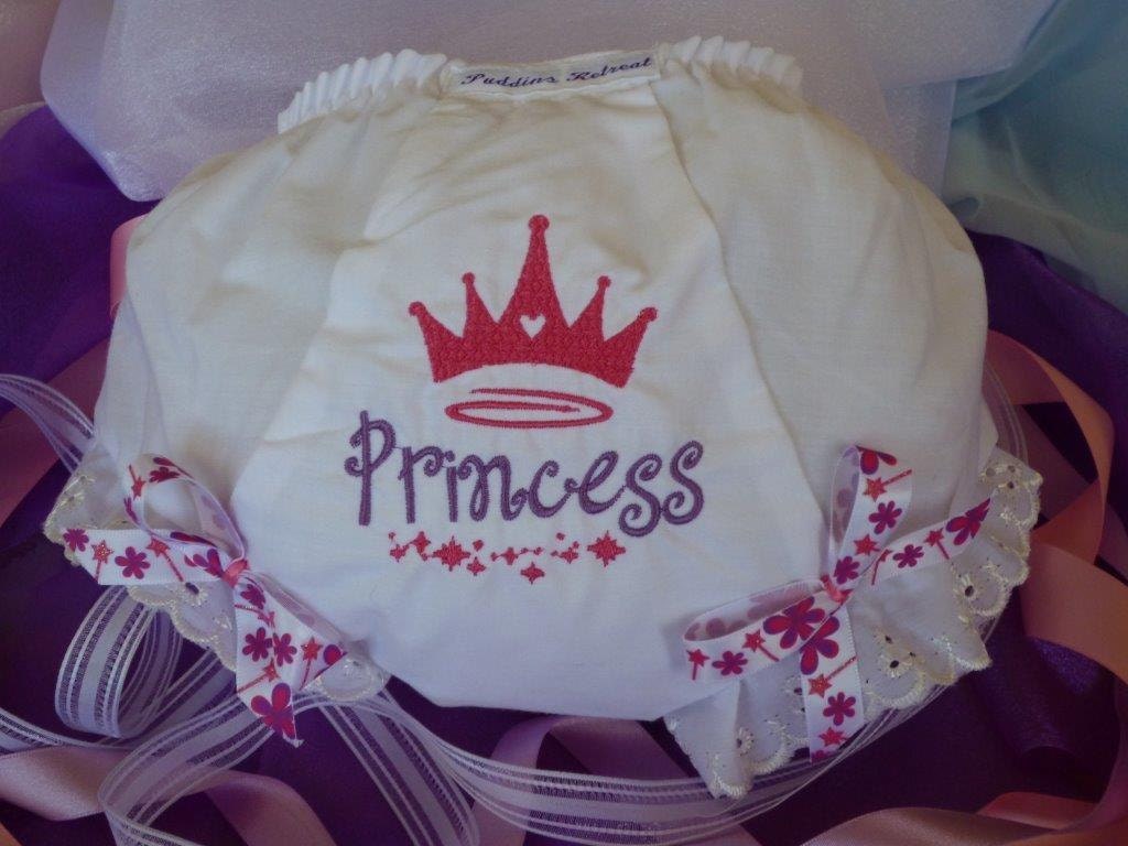 Princess  Diaper Cover/Bloomer with Bows
