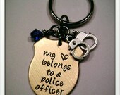 JBK My Heart Belongs to a Police Officer keychain