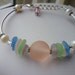 Sea Glass Bracelet - Pink Marble Cotton Candy Beach Seaglass
