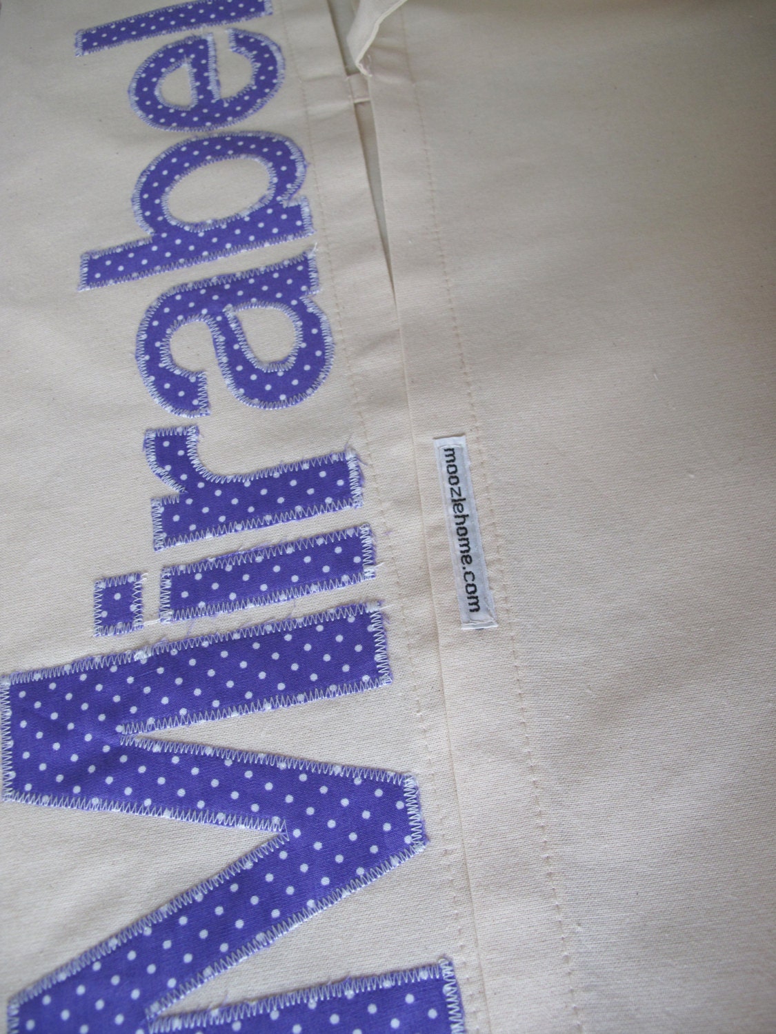 Teepee tent - plain with purple name.