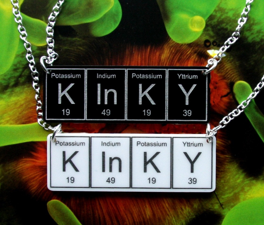 K In K Y ... periodic table inspired Necklace