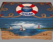 Nautical Sailboat Theme Toy Box Custom Designed