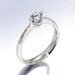 SOLO 0.5 carat Diamond Solitaire Ring, Unique Engagement Ring, 14K white gold engagement Ring, Micro Pave, Arosha Italian Fine Jewelry