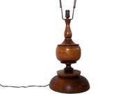 60s Lamp. Vintage Wooden Table Lamp. Chess Piece.