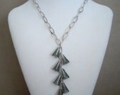 NEW Shadow Necklace -- Swarovski Crystal and Sterling Silver Drop necklace